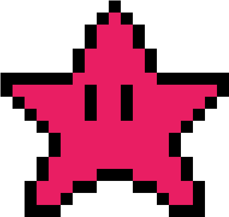 Gracie {pink Star} - Pixel Art Mario Bros (1200x1200), Png Download