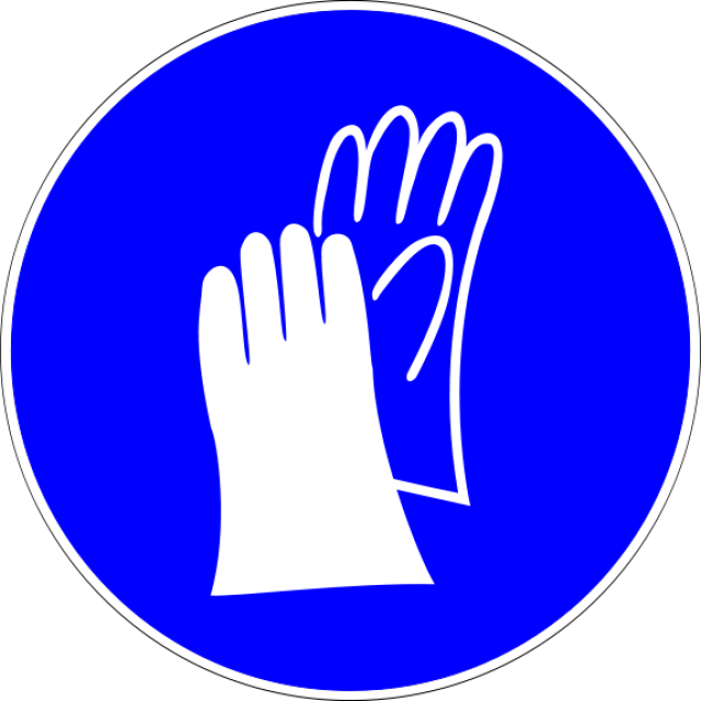 Science Laboratory Safety Signs - Lab Safety Symbols Gloves (640x640), Png Download
