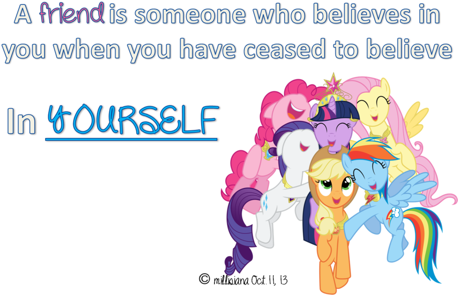 Png Royalty Free Library Mlp Friendship Banner Friends - Наклейки My Little Pony (1024x636), Png Download