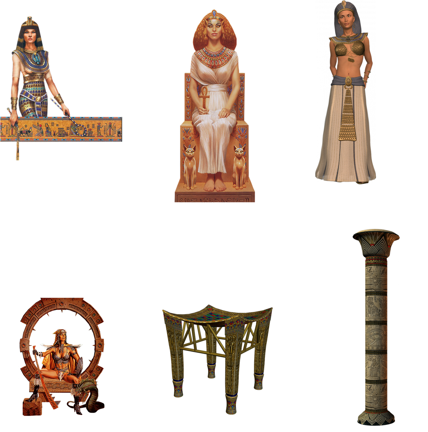 Tubs Save As Link 2000/2000 Open In Paintshop Pro - Египетские Богини (2000x2000), Png Download