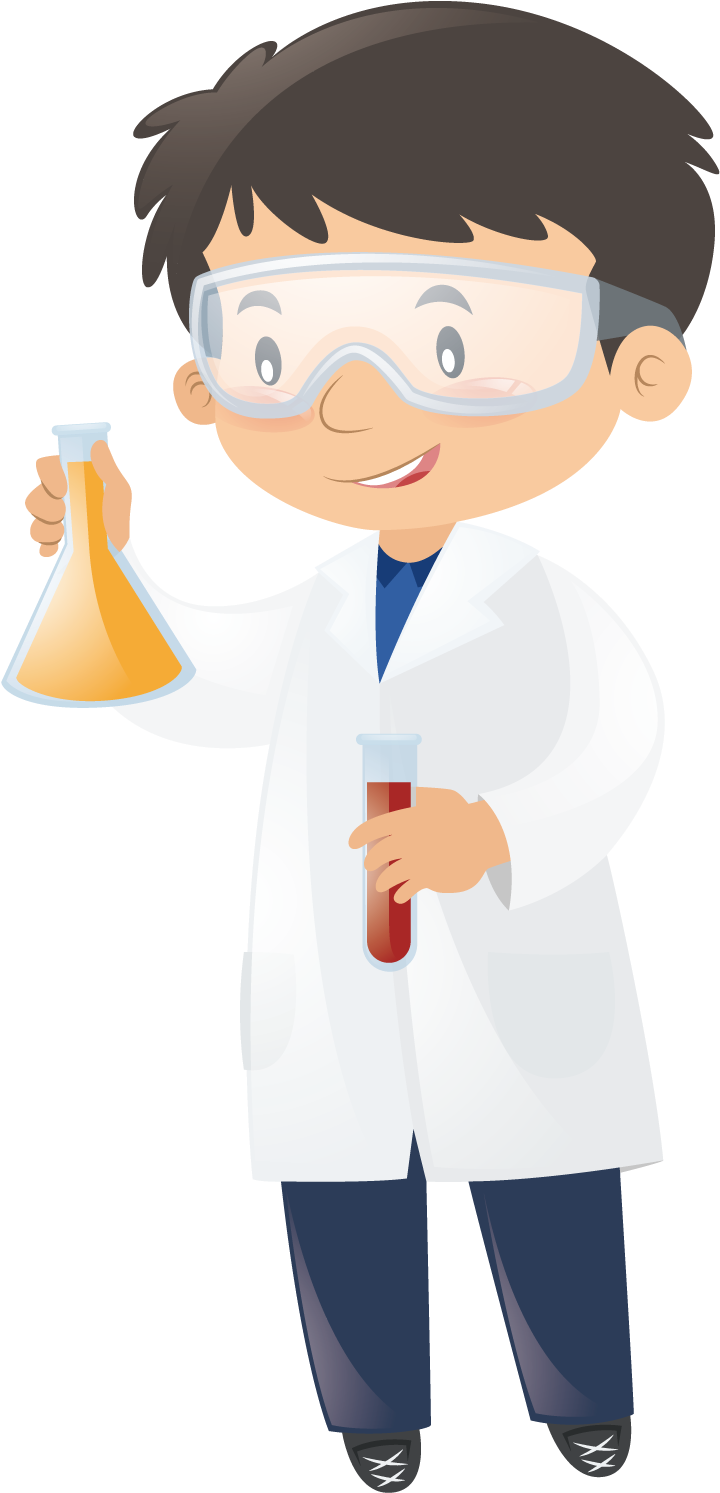 Science Laboratory Beaker Illustration Vector - Scientist Illustration (1600x1600), Png Download