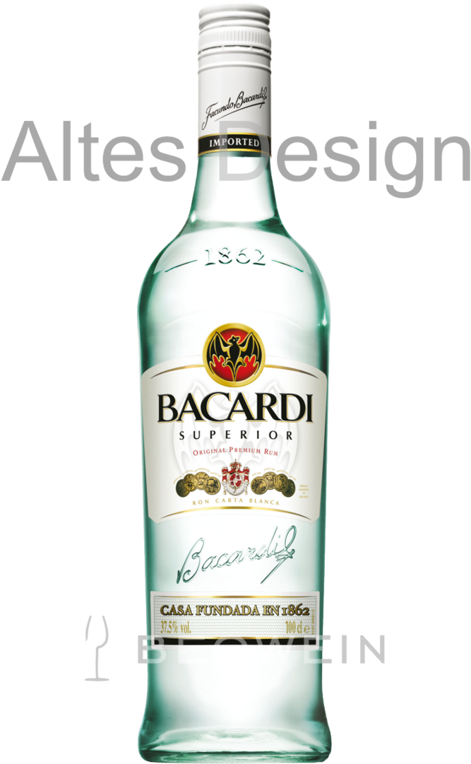 Com Bacardi Carta Blanca 1,0 L - Bacardi (1080x1080), Png Download
