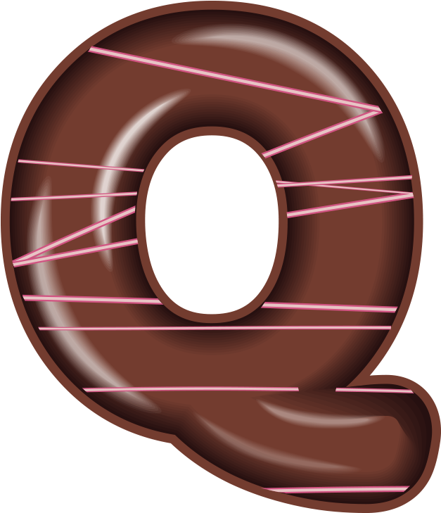 Carta El Alfabeto Q Transparente Png - Letras Chocolate Png (1600x1600), Png Download