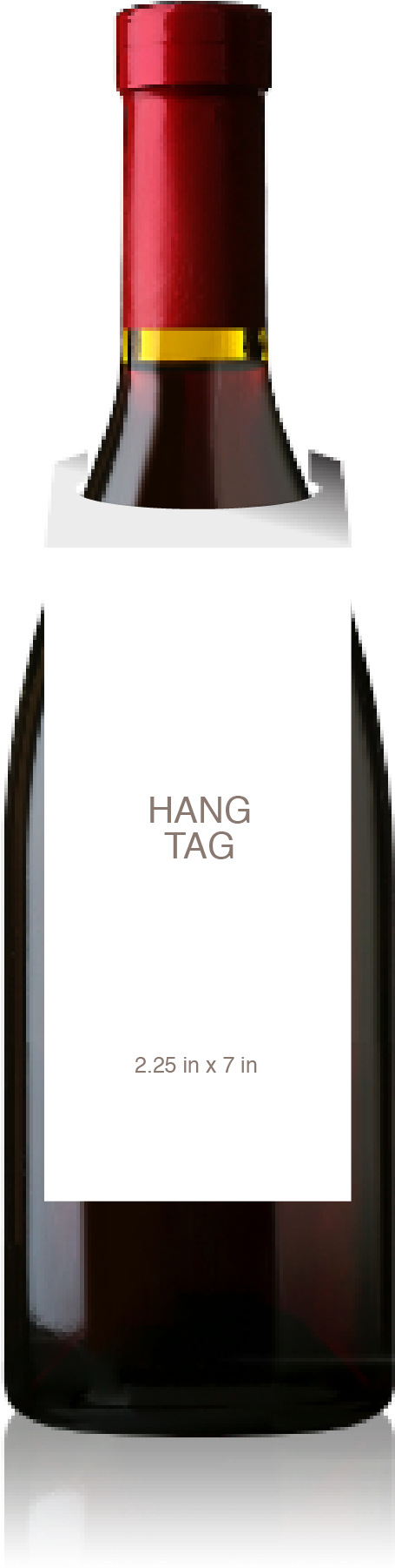 Split Bottle With A Blank Hangtag From Crushtag - Glass Bottle (711x2518), Png Download