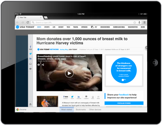 Usatoday - Tablet Computer (1000x569), Png Download