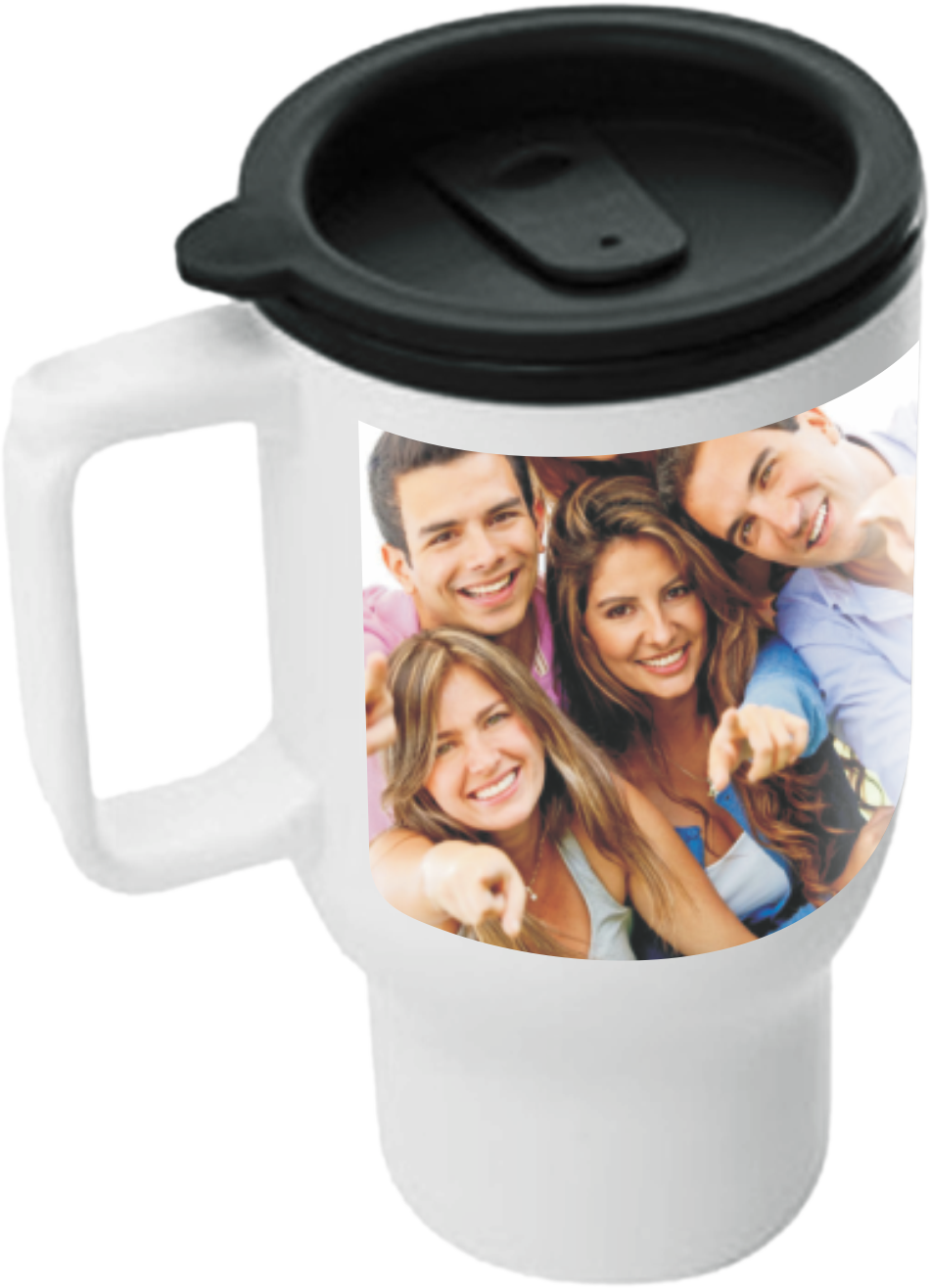 White Unbreakable Traveler Mug - Girl (950x1316), Png Download