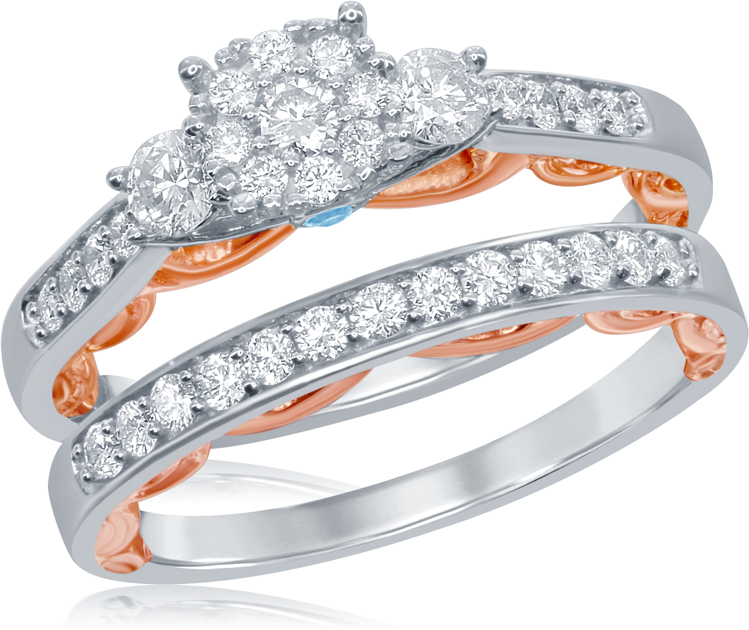 Disney Enchanted Cinderella White And Rose Gold - Ring (2000x2000), Png Download