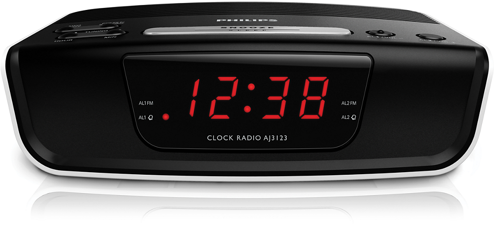 Philips Digital Tuning Alarm Clock Radio Aj3123 79 - Philips Aj3121 12 Manual (988x870), Png Download