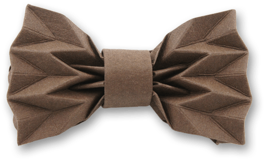 Origami In Coffee Brown Bow Tie - Silk (800x800), Png Download