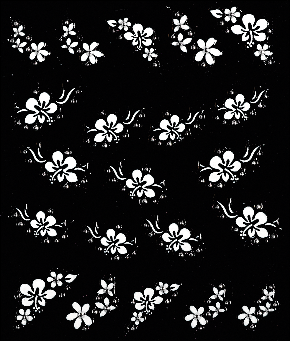 Decorative Nail Stickers - Floral Design (1200x1353), Png Download