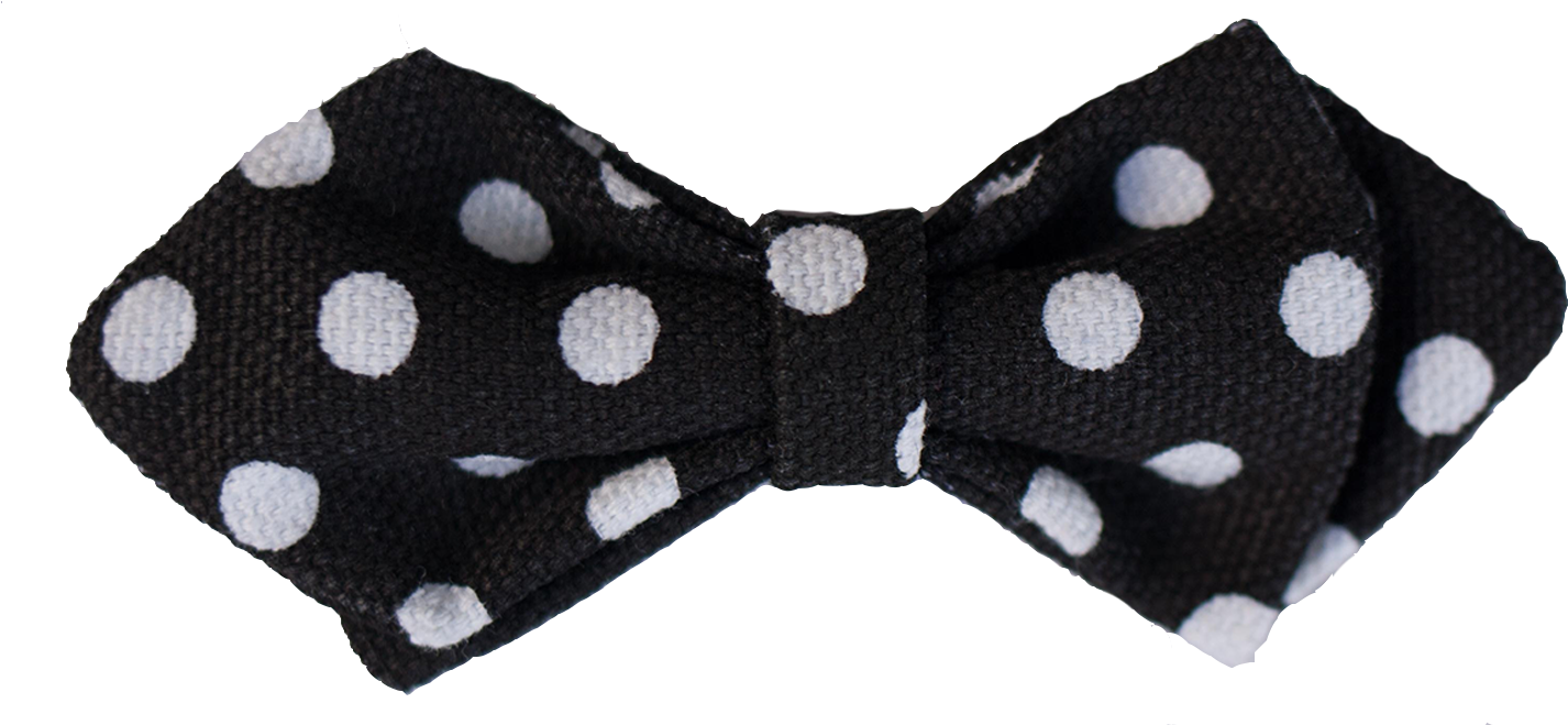 B&w Polka Dot Bow Tie - Polka Dot (1500x1500), Png Download