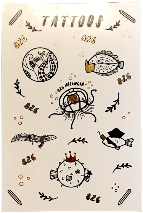 Gold Embossed Customizable Tattoos - Illustration (960x1280), Png Download