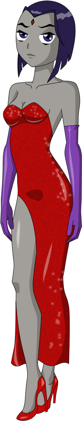 Raven By Bbobsan-d6wsf5k - Raven Dress Teen Titans (565x1412), Png Download
