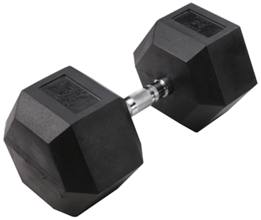 Body-solid Rubber Coated Hex Dumbbells - Dumbbell (720x480), Png Download