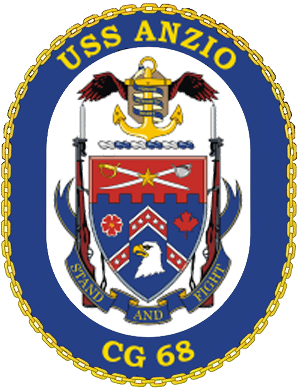 Uss Anzio - Uss Anzio Crest (600x777), Png Download