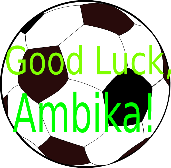 Good Luck Ambika Clip Art - Soccer Ball Clip Art (600x587), Png Download