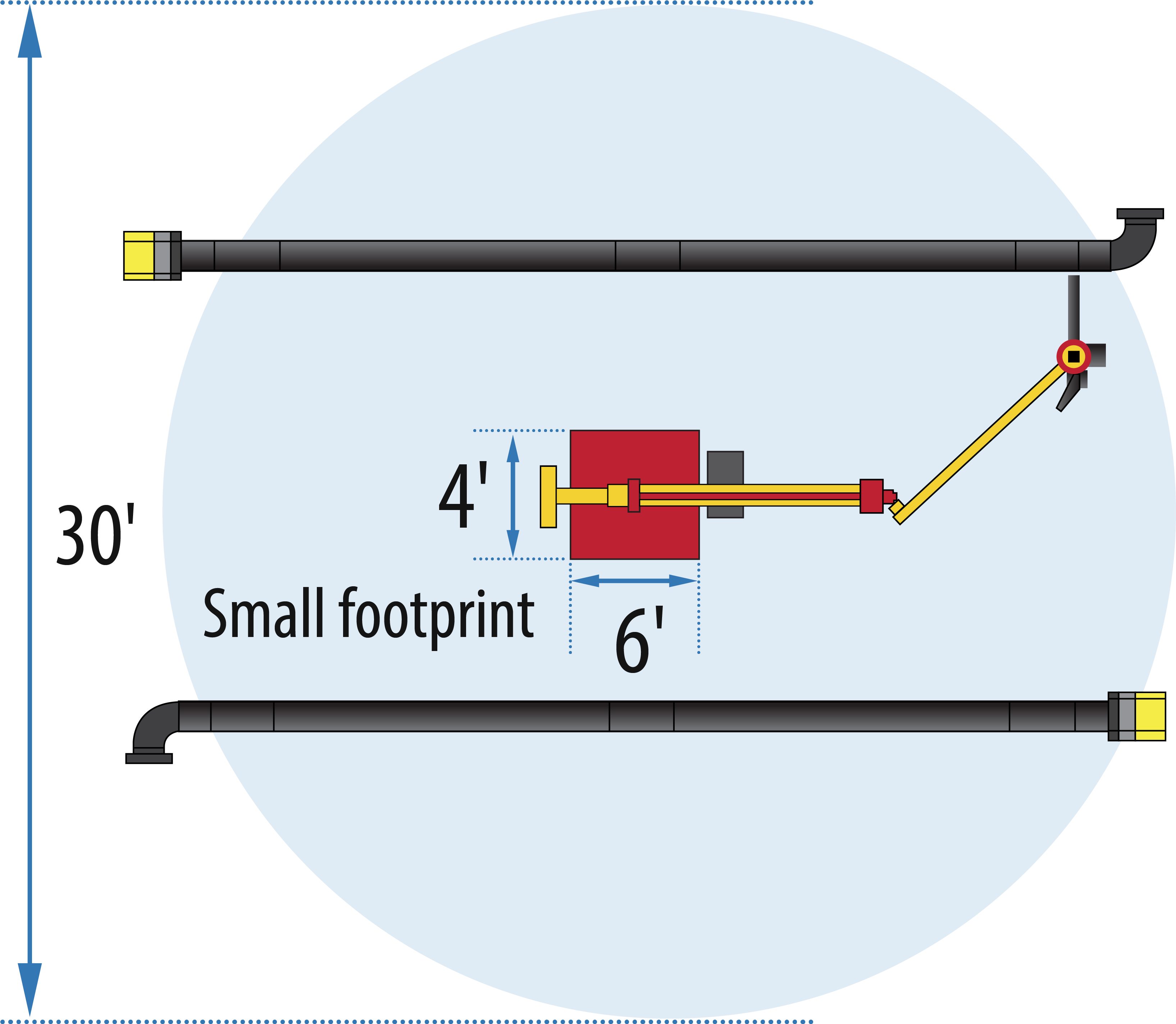 Spool Welding Robot Small Footrpint 01 - Circle (3370x3018), Png Download
