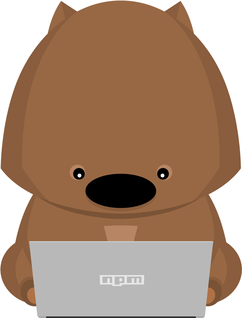 Npm Wombat Typing 1080×1080 - Npm Wombat (1080x1080), Png Download