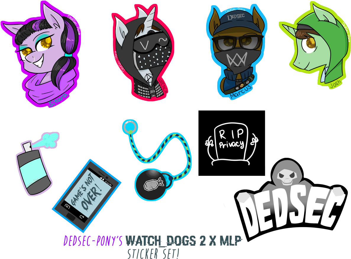 I Stan Two Sons Finally Finished Anyways Have Some - Dedsec Stickers (1280x905), Png Download
