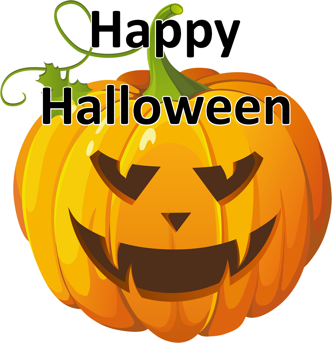 Happyhalloweenpumpkin - Halloween Pumpkin Transparent Background (1159x1196), Png Download