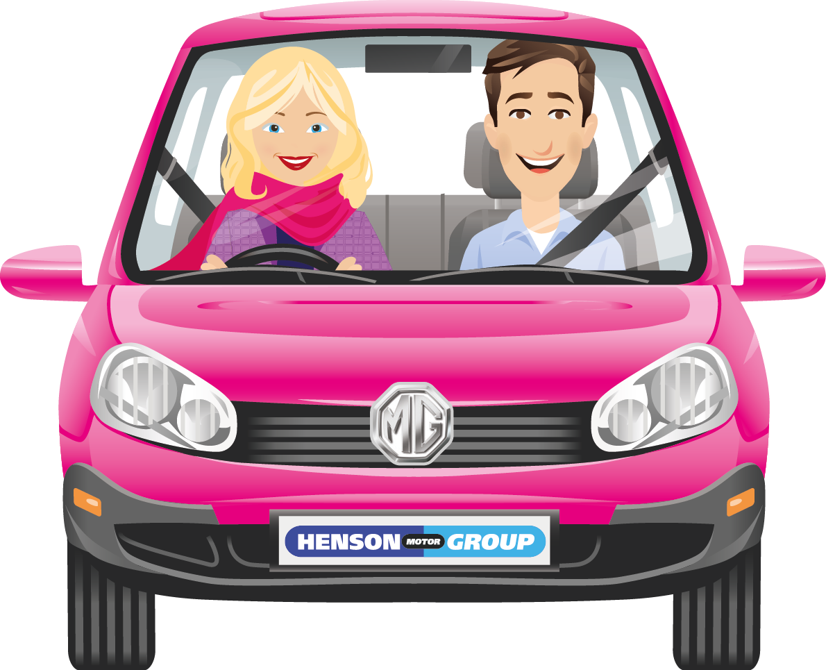 Zoomo Car Henson Motor Group - Family In Car Png (1190x965), Png Download