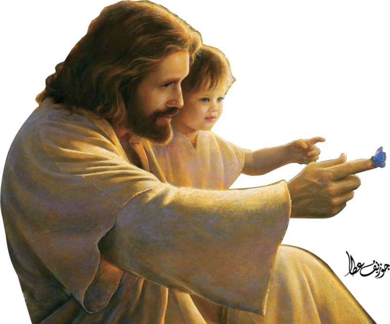 Bible Love Christ Of Jesus God - Lds Art Christ With Child (800x665), Png Download