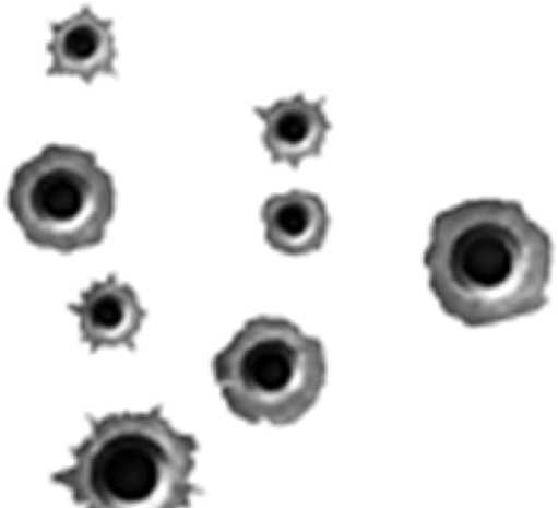 Bullet Hole Clipart Metal - Transparent Bullet Hole Metal (640x480), Png Download
