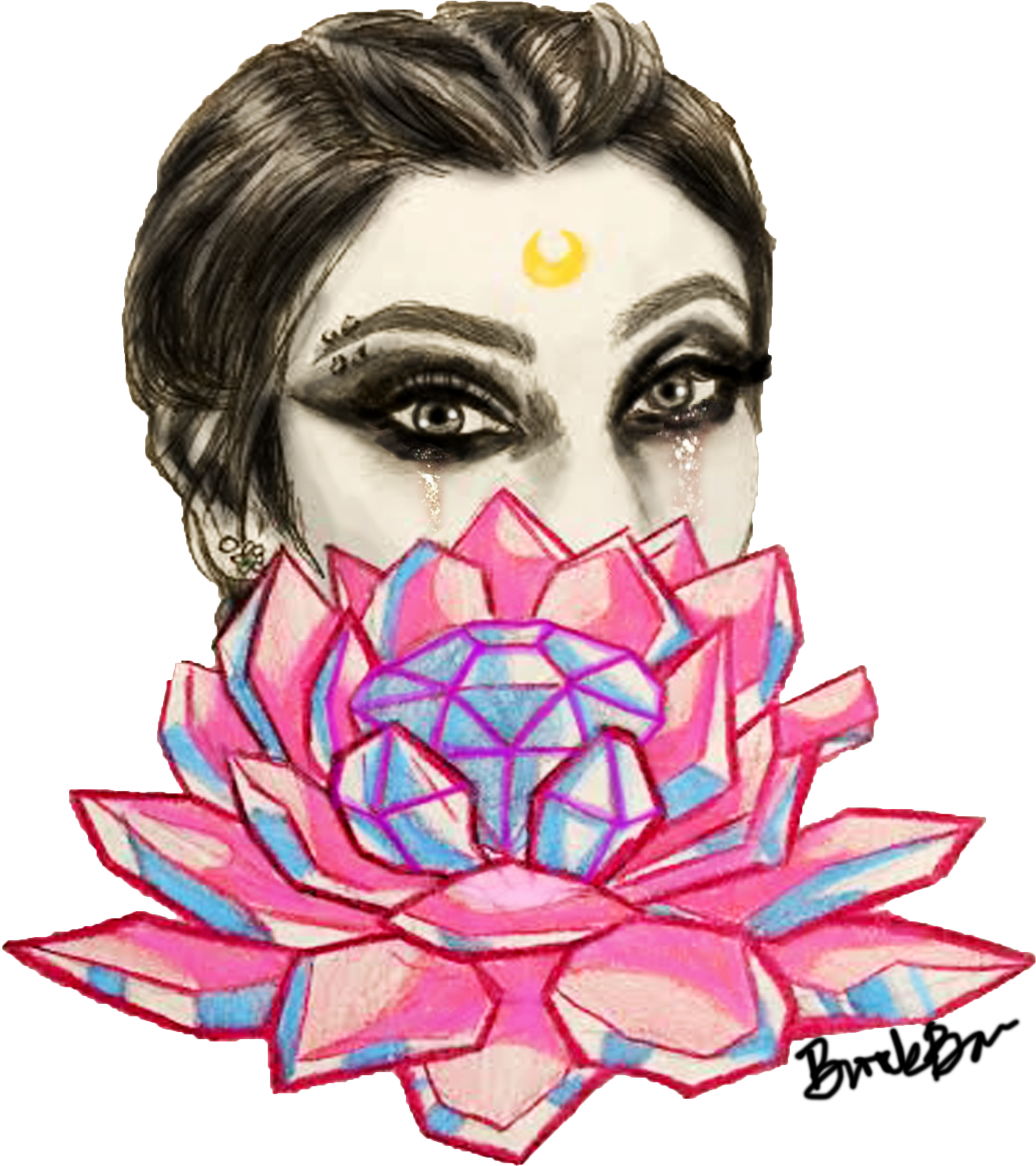 Tears Of Anime Princess - Illustration (3300x4200), Png Download
