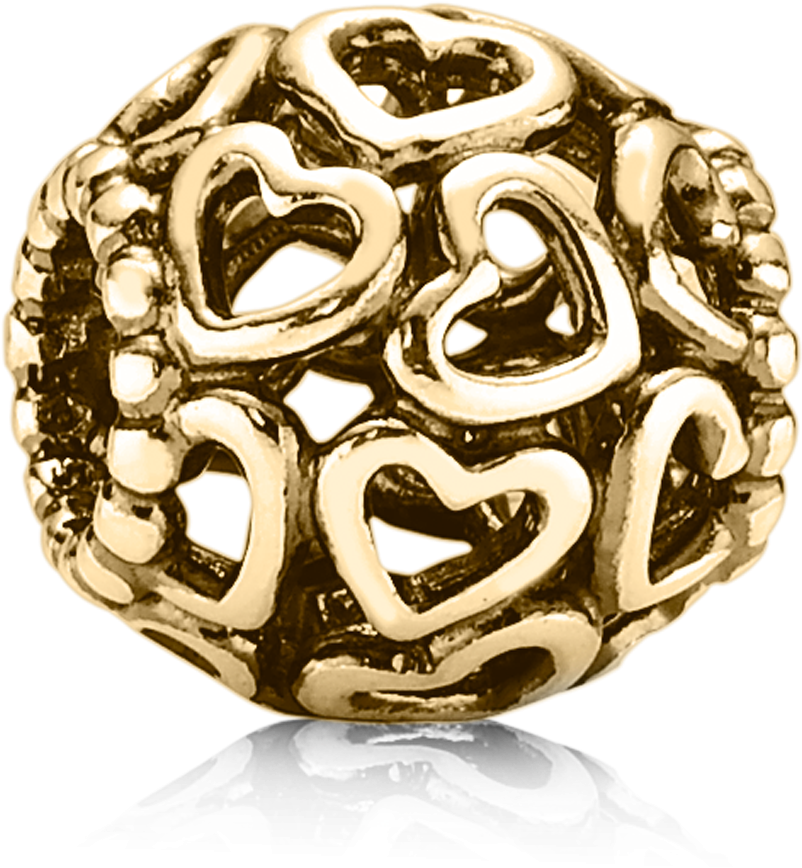 Open Works, Gold Hearts (1181x1181), Png Download