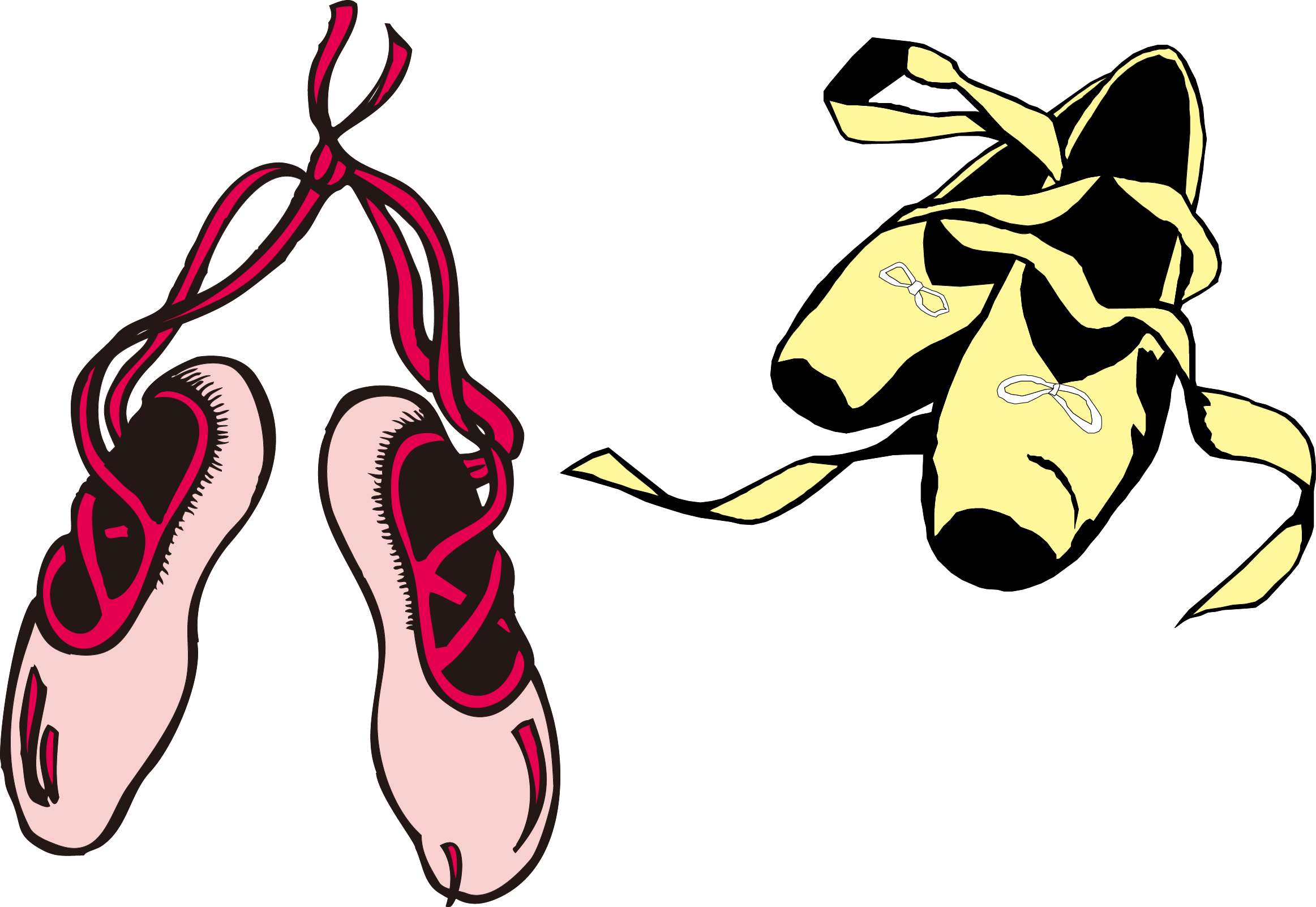 Ballet Shoe Dance - Dibujos De Zapatos De Baile (2325x1602), Png Download