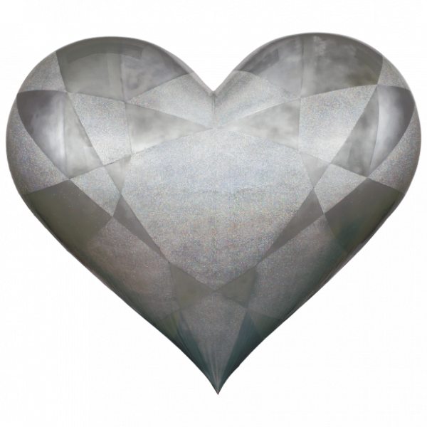 2018 Large Heart By Piero Spadaro "bae - Grey Heart (600x600), Png Download