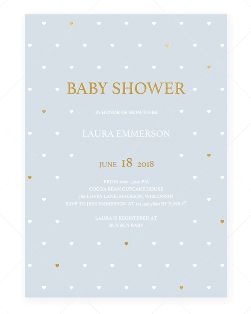 Baby Boy Shower Invitation Template By Littlesizzle - Event (819x1024), Png Download
