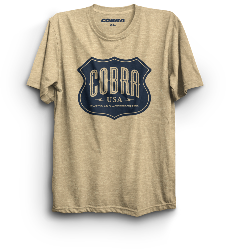 Cobra Tshirt Mockup Badge Logo Heather Tan V2 (1000x1104), Png Download