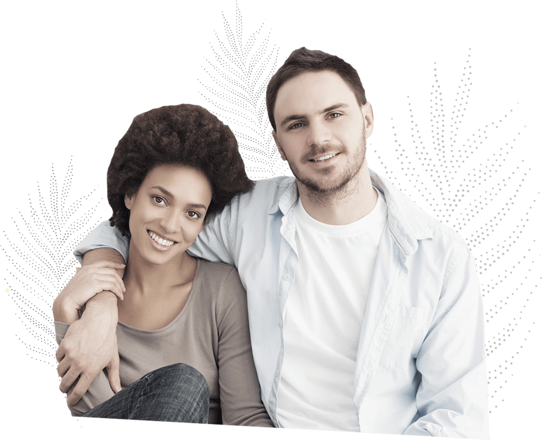 Happy Couple - Sitting (2152x1770), Png Download
