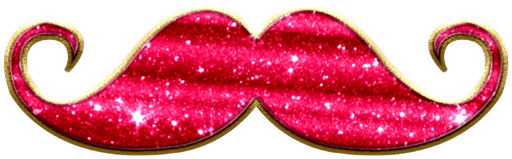 Glitter Mustaches And Beard - Heart (1024x332), Png Download