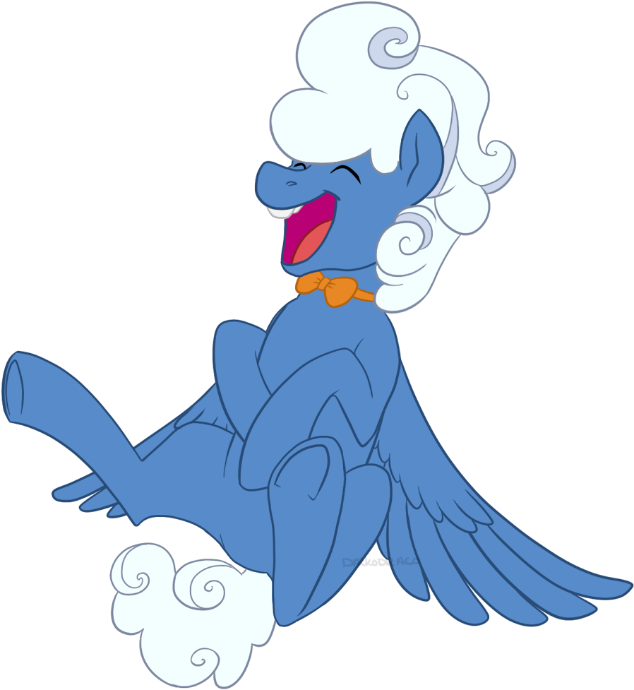 Darkodraco, Bowtie, Clothes, Eyes Closed, Fluffy Clouds, - Cartoon (936x1000), Png Download