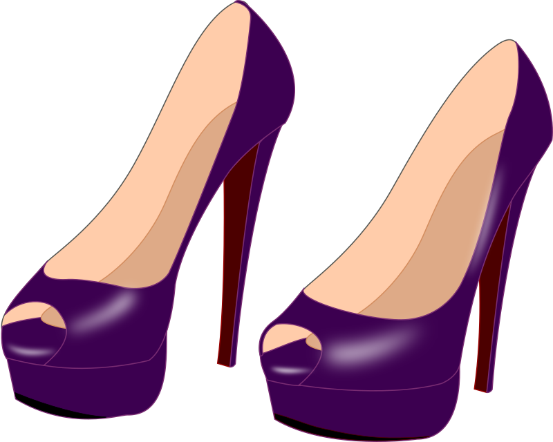 Shoe Clip Art - Pink High Heels Transparent (800x640), Png Download