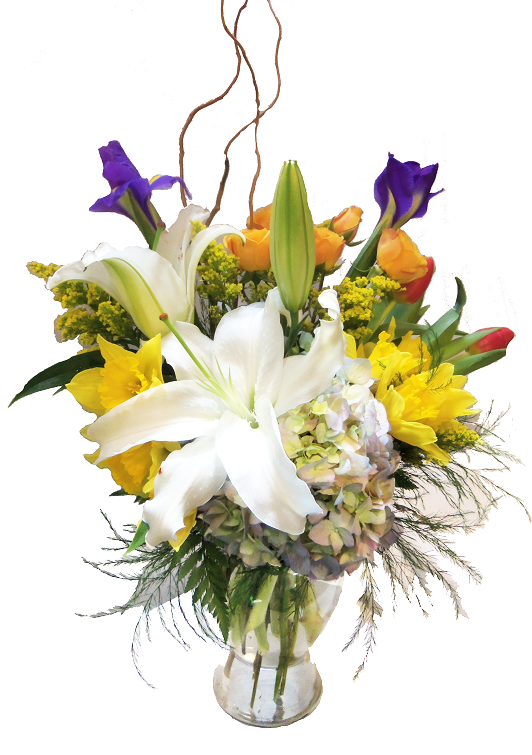 Flowers In Vase Png (532x755), Png Download