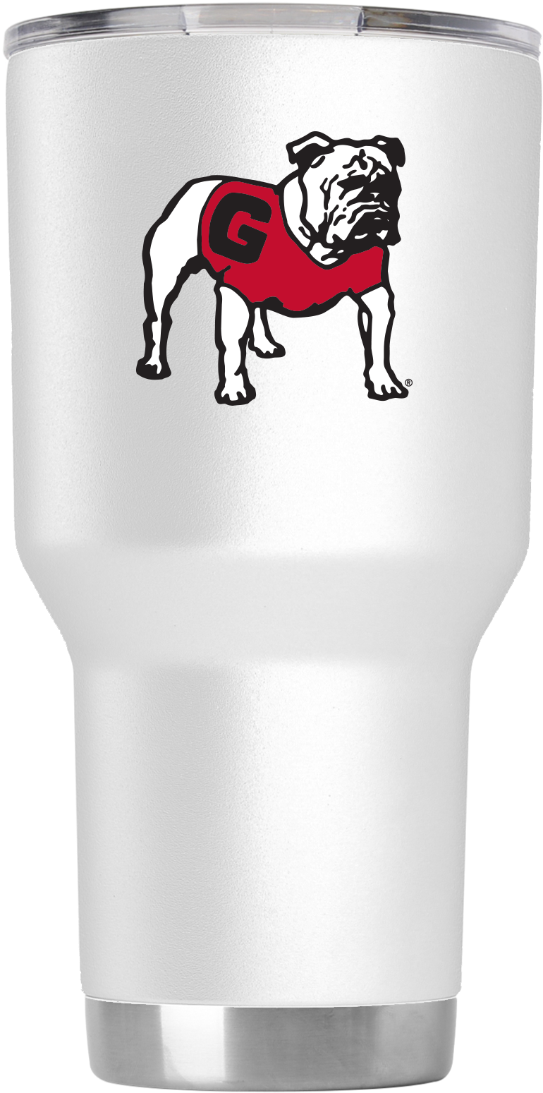 Georgia 30 Oz Vault Bulldog White Tumbler - Pug (1805x1805), Png Download