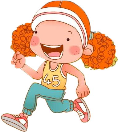 Happy Apple Running Clipart - Girl Running Clip Art (630x525), Png Download