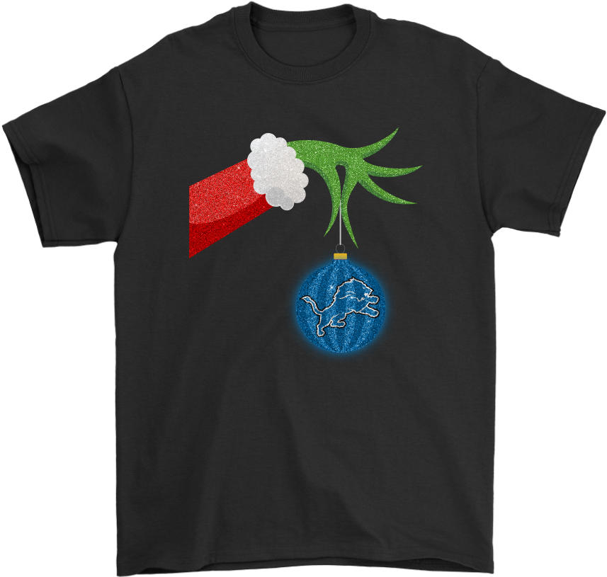 The Grinch Christmas Decoration Detroit Lions Nfl Shirts - Slipknot Mickey Mouse T Shirt (1024x1024), Png Download