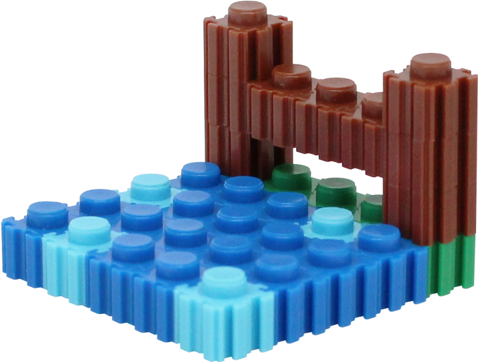 Pond & Fence Set - Construction Set Toy (720x720), Png Download