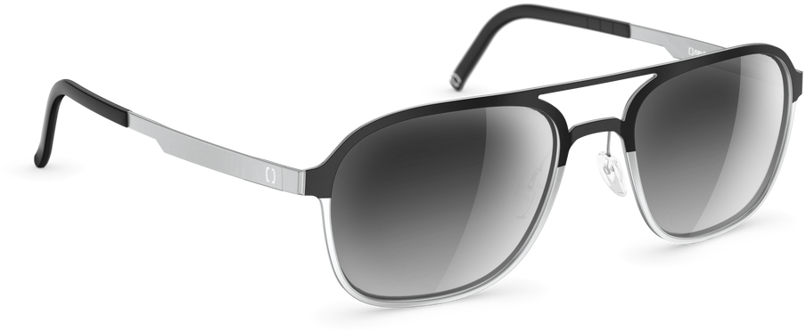 Black Ink / Silver Matte - Sunglasses (1100x619), Png Download