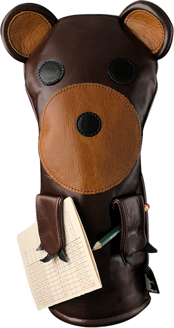 Dormie Workshop Tokey The Bear Leather Golf Headcover (829x1080), Png Download