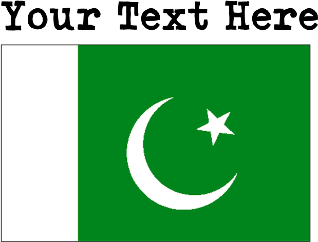 Custom Pakistan Flag Pillow Case - Crescent (700x700), Png Download