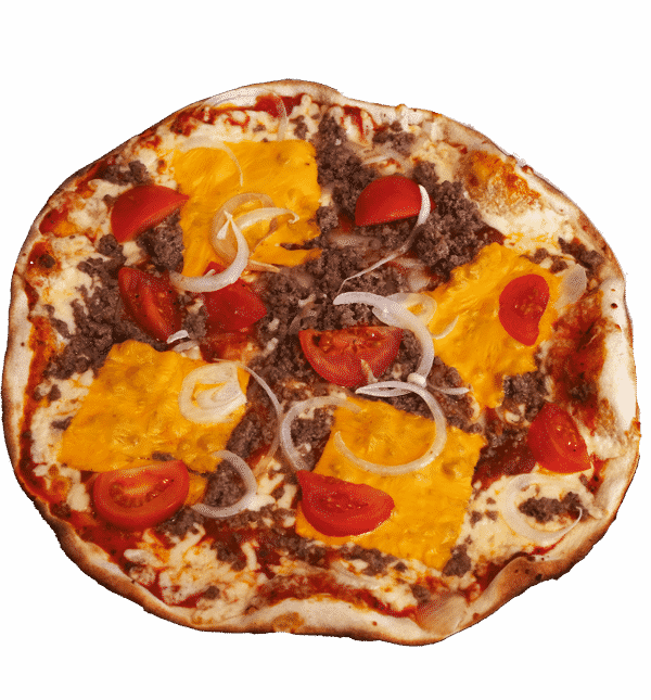 Pizza Burger (600x645), Png Download