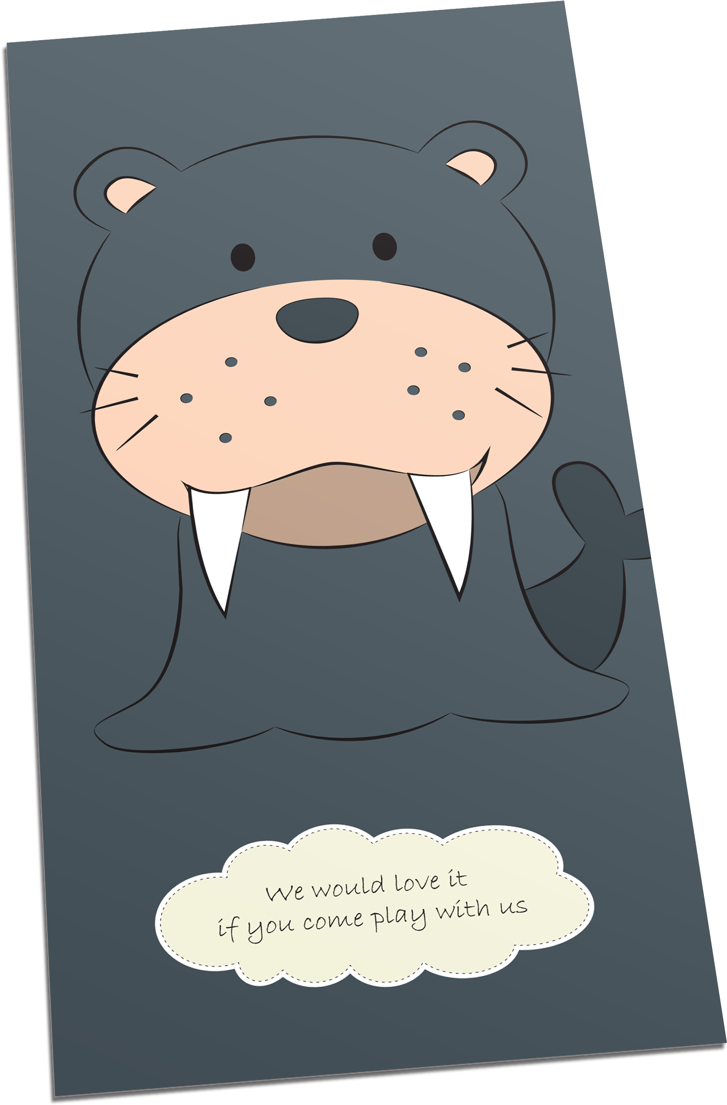 Sealion Postcards Suitable For Individual Childcare, - Illustration (3718x4156), Png Download