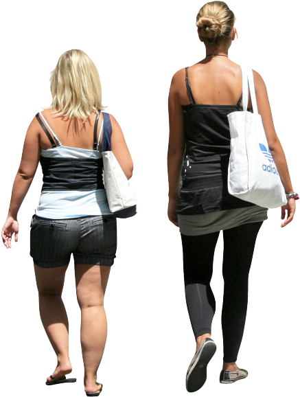 Casual Women Walking Away Alex Proimos/cc-attribution - Girl (500x622), Png Download