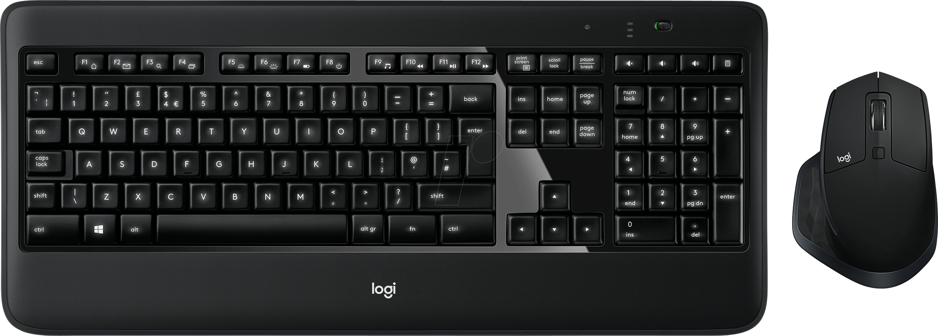 Keyboard And Mouse Png - Logitech Mx900 Combo (2999x1076), Png Download