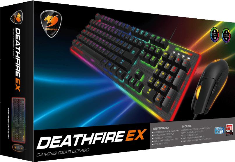 Cougar Deathfire Ex Keyboard (900x650), Png Download